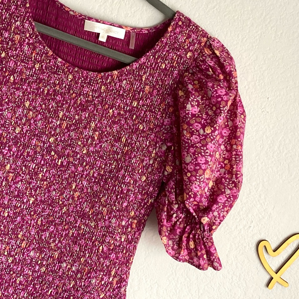 \Love Shack Fancy\ Lucca Smocked Mini Dress - Picture 2 of 13